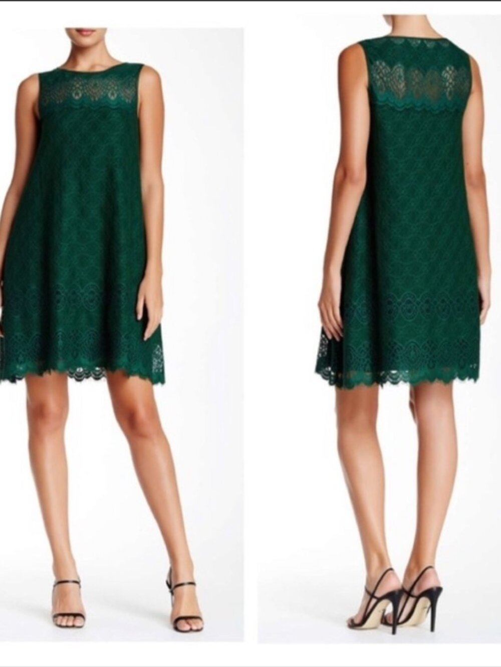 Max Studio Green Lace Tank Dress, Size XS